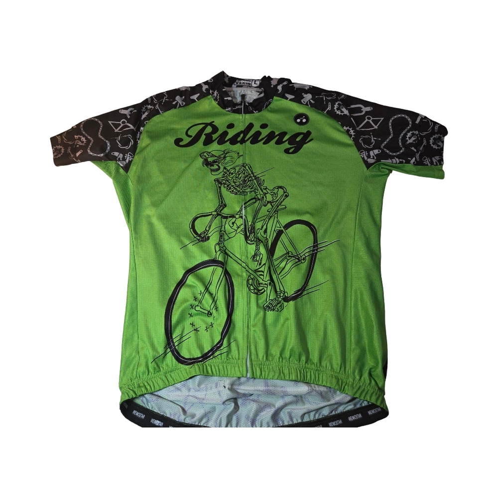 Graphic Green Cycling Jersey Weimostar (or WeimoMonkey)